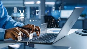 補助金・給付金との違い、メリット・デメリットを比較検討し、助成金の活用や事業資金の調達を、オンラインで行うビジネスパーソンの様子