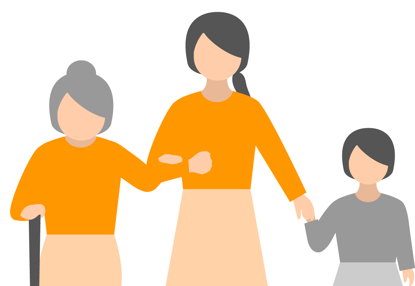 高齢者や母子家庭の母など、特定の人を雇用した際に助成金を受けられる制度のイメージイラスト