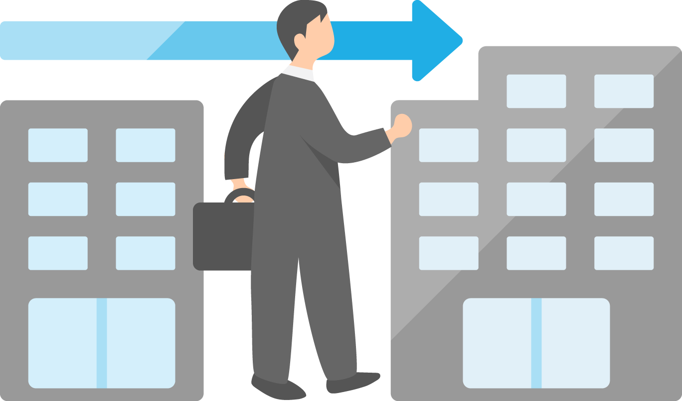 早期再就職を支援する助成金のイメージイラスト