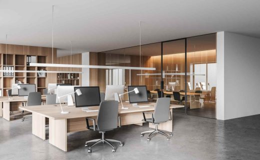 社設立の手続きについて解説するイメージ写真。整ったオフィスの風景