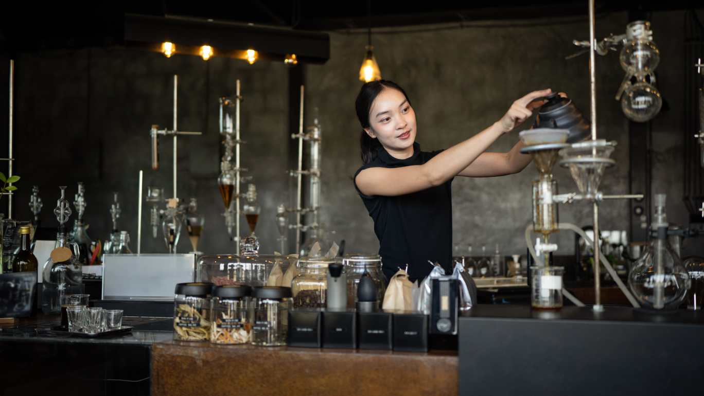 写真：カフェの内装における「ラボスタイル」のイメージ