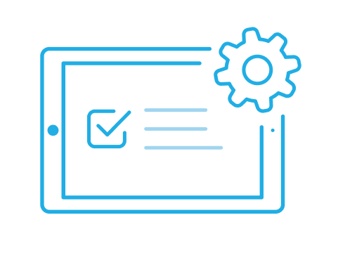 アプリの初期設定のイラスト